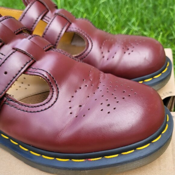 Dr Martens 8065 Mary Janes smooth leather cherry red - Picture 6 of 7